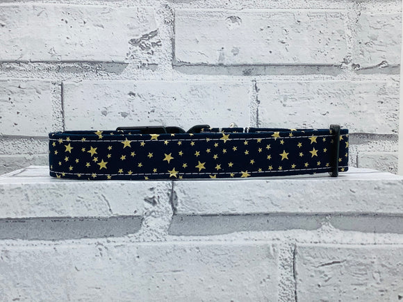 Gold Star Navy Pet Collar