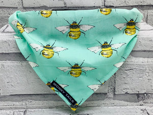 Mint Bee Pet Bandana