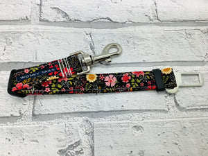 Wild Flowers Black Seat Belt