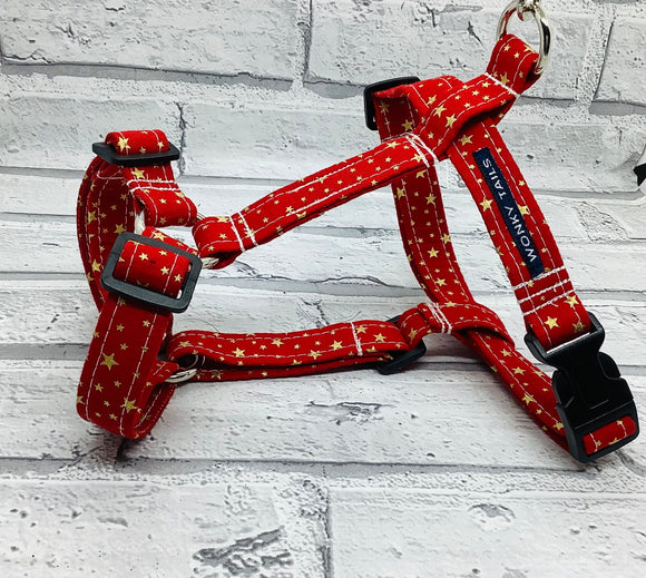 Gold Star Red Pet Harness