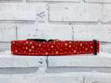 Gold Star Red Pet Collar