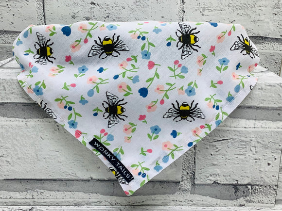 White Bee Pet Bandana